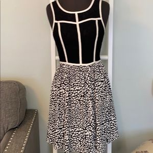 Juniors Kensie dress black lace and leopard